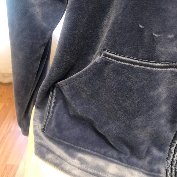 Blue Velour Hoodie Jacket by Jones New York - size 2X - Picture 6 of 12